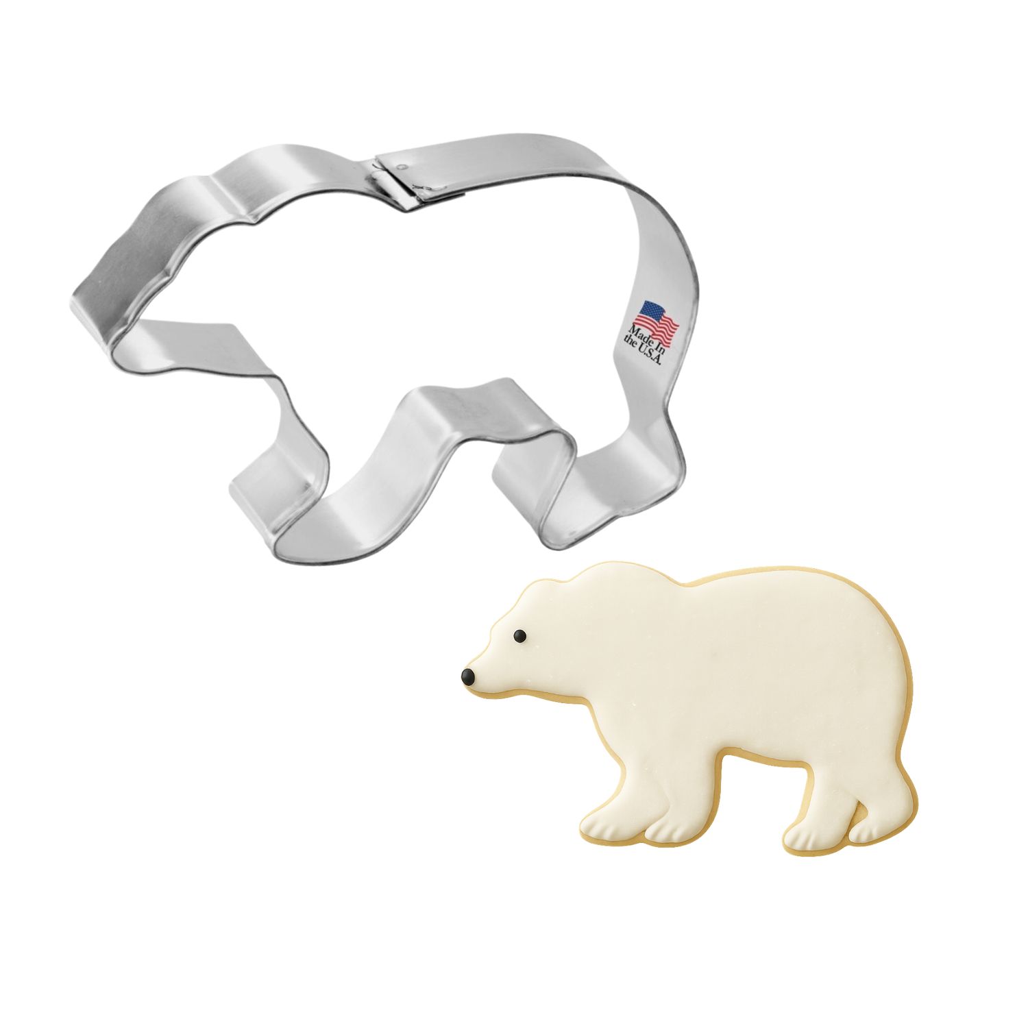 Polar Bear Stainless Steel Cookie Cutter 4 in S1357