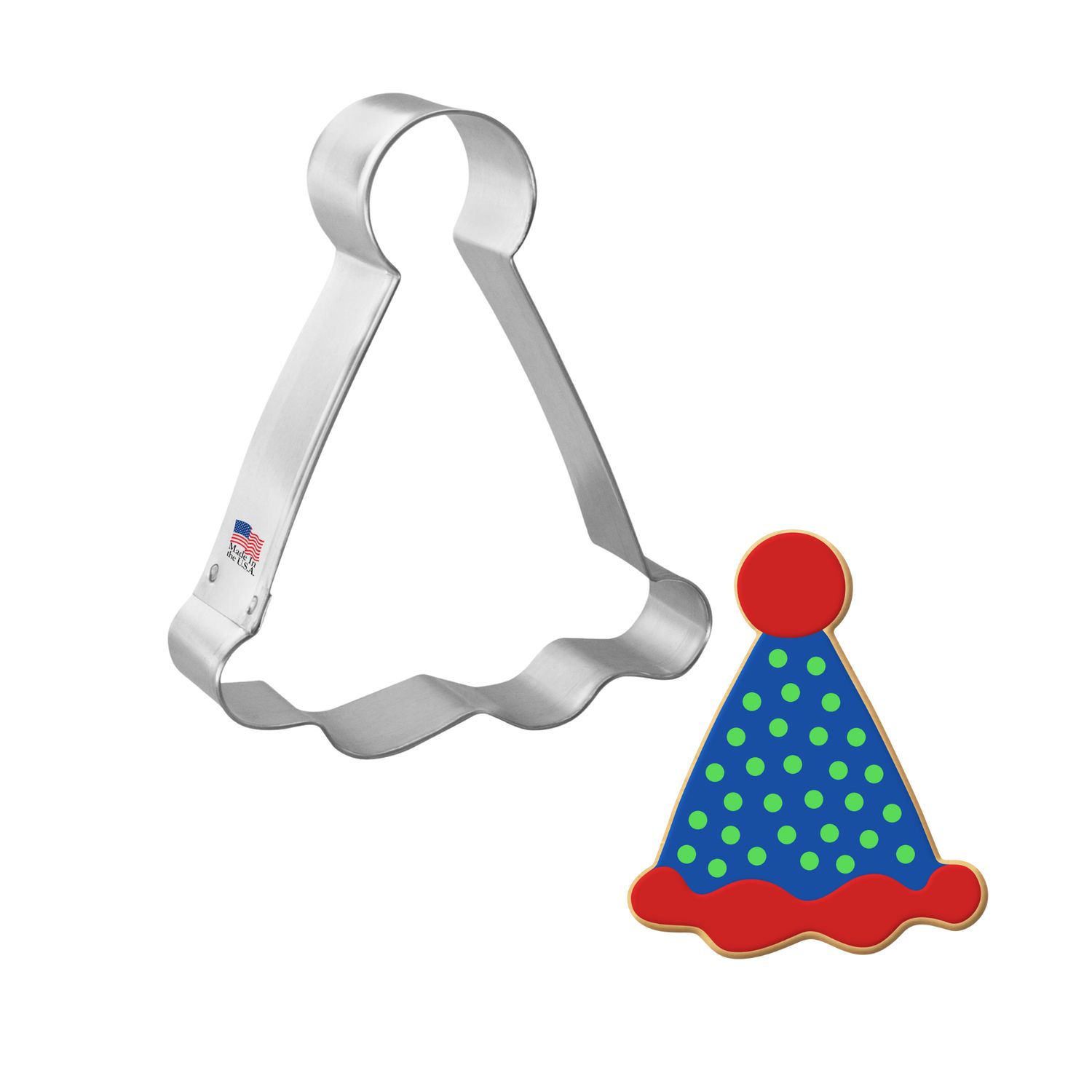 Party Hat Stainless Steel Cookie Cutter 4 in S1701