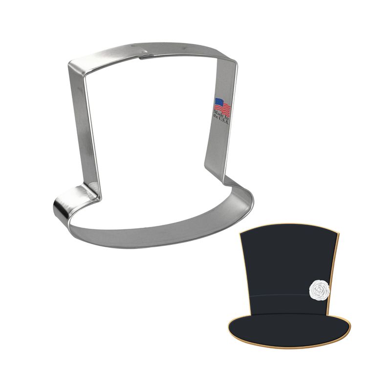 Top Hat Stainless Steel Cookie Cutter 3.5 Top Hat Stainless Steel Cookie Cutter 3.5" S1031