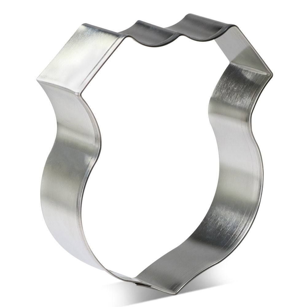 Police Badge Stainless Steel Cookie Cutter 4.25 in S1600