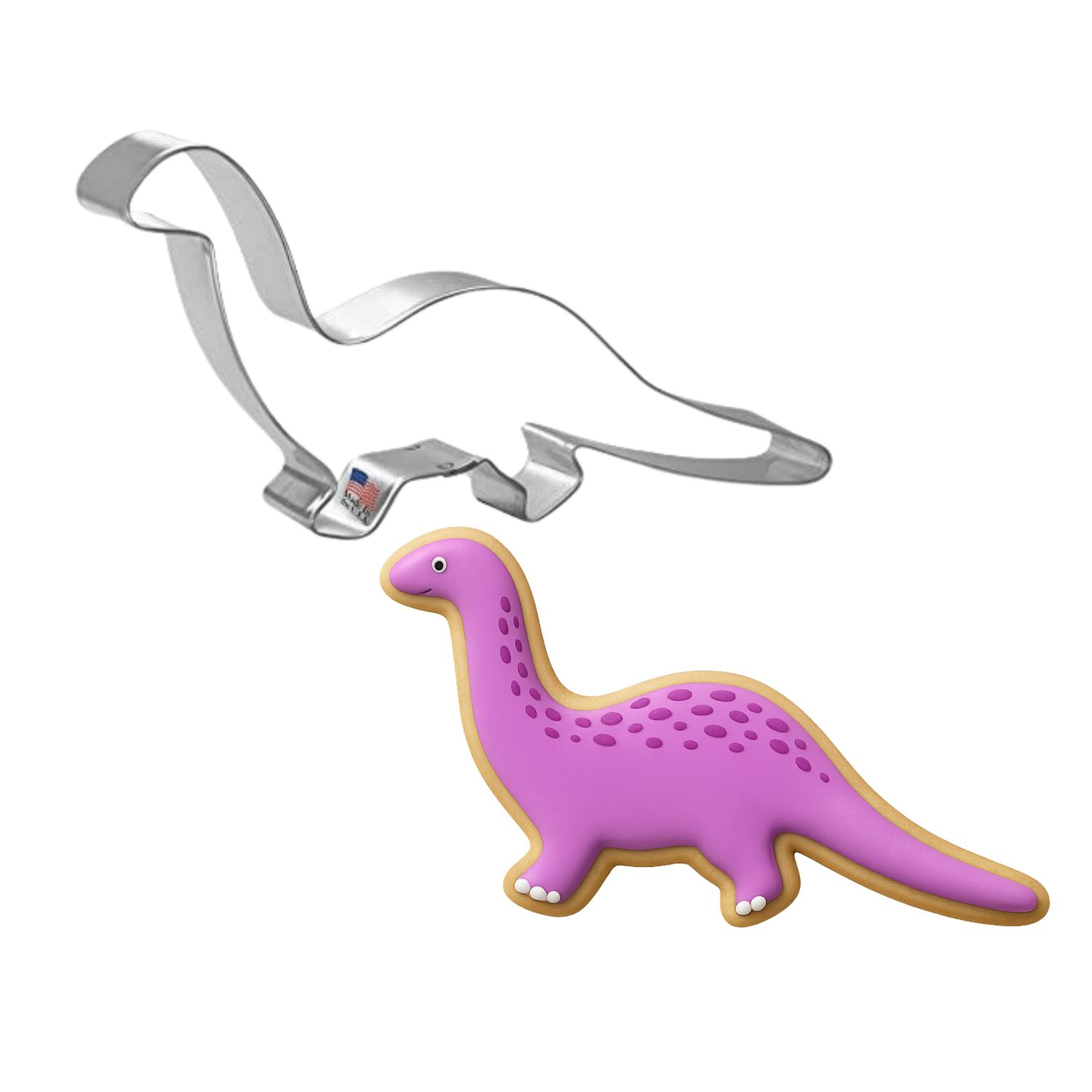 Apatosaurus Dinosaur Stainless Steel Cookie Cutter 7.25 in S1125