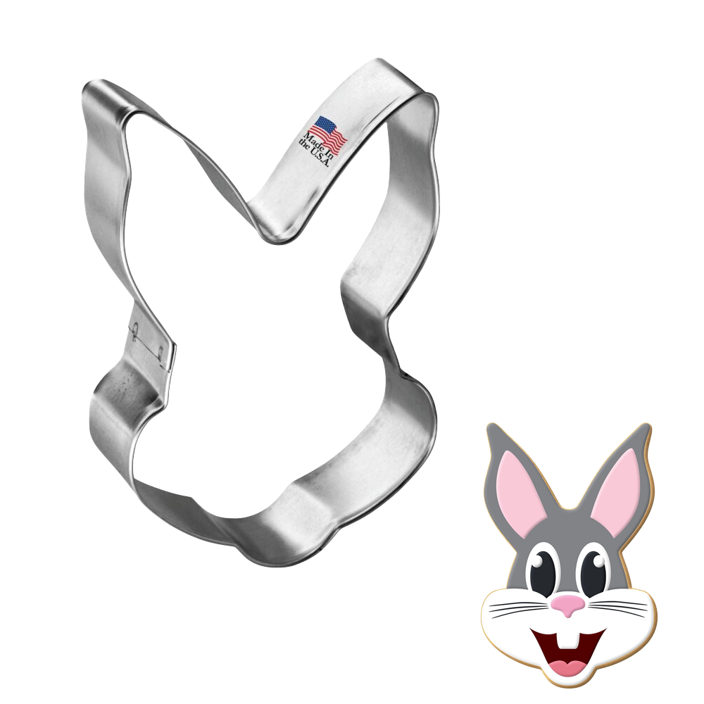 Bunny Rabbit Face  Stainless Steel Cookie Cutter 3.75 in S1140