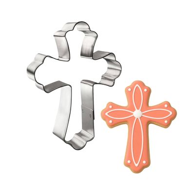 Fancy Cross Stainless Steel Cookie Cutter 5 in S1296 Fancy Cross Stainless Steel Cookie Cutter 5 in S1296
