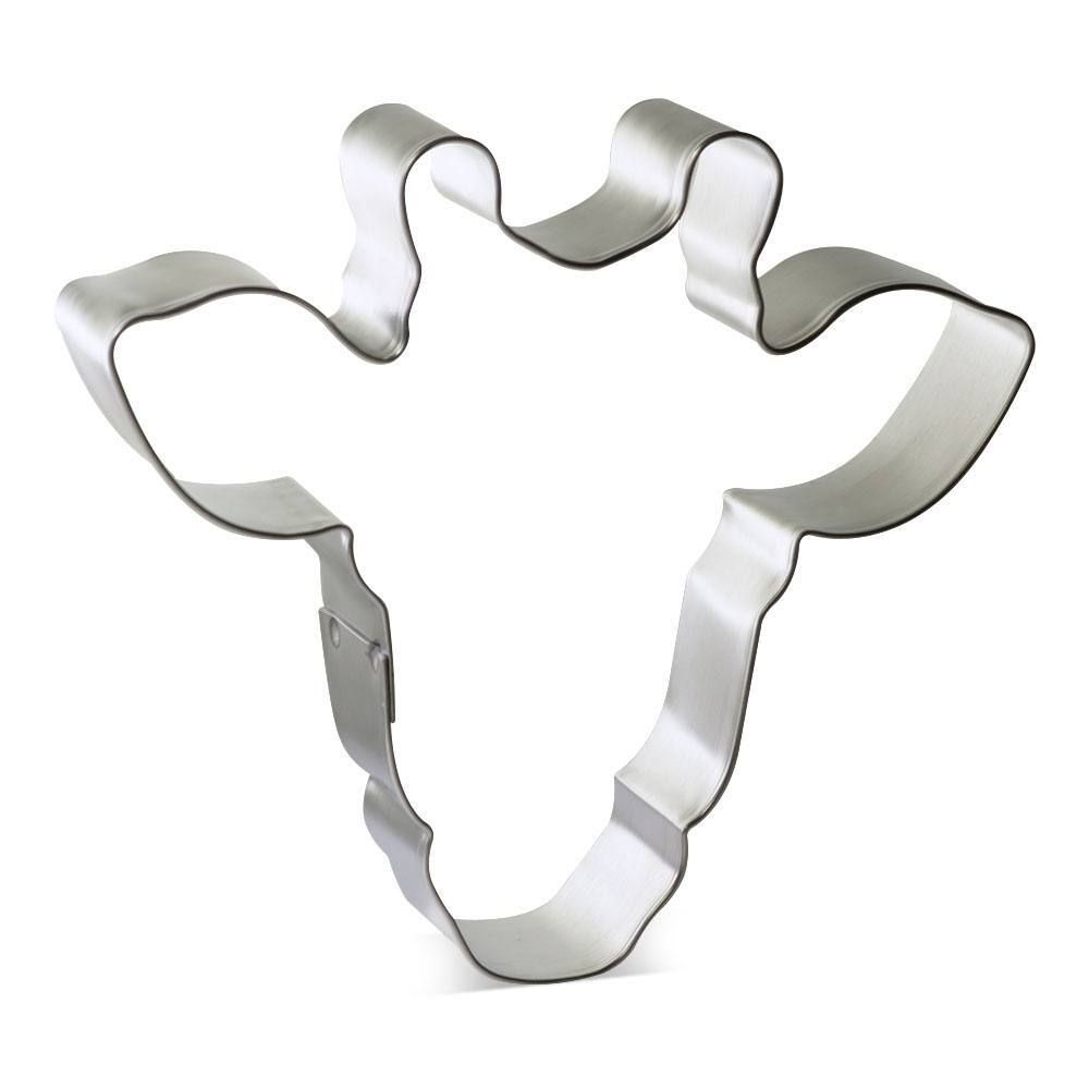Giraffe Face Stainless Steel Cookie Cutter 4.25 in S1578
