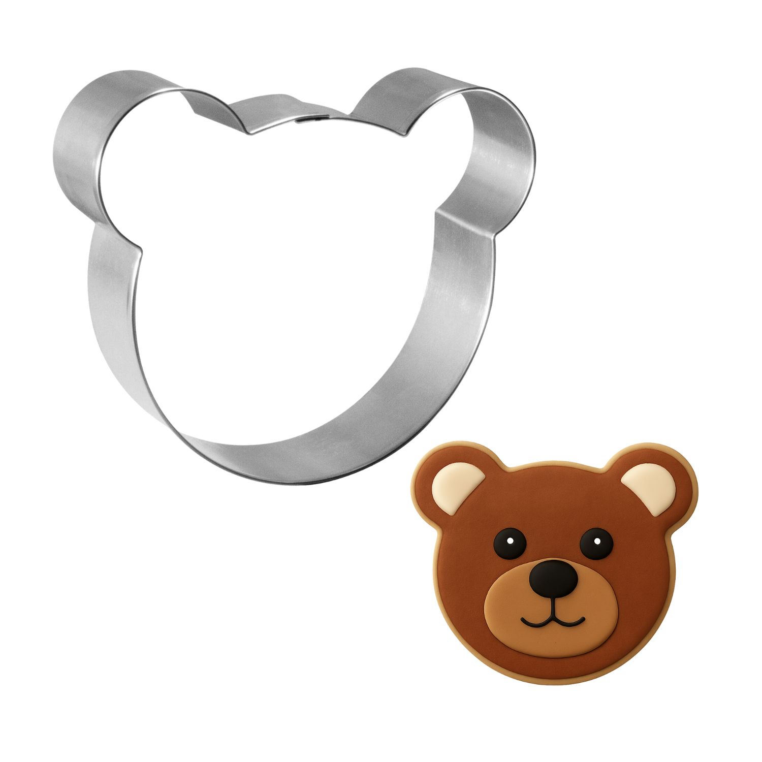 Bear Face Stainless Steel Cookie Cutter 3.5 in S1506