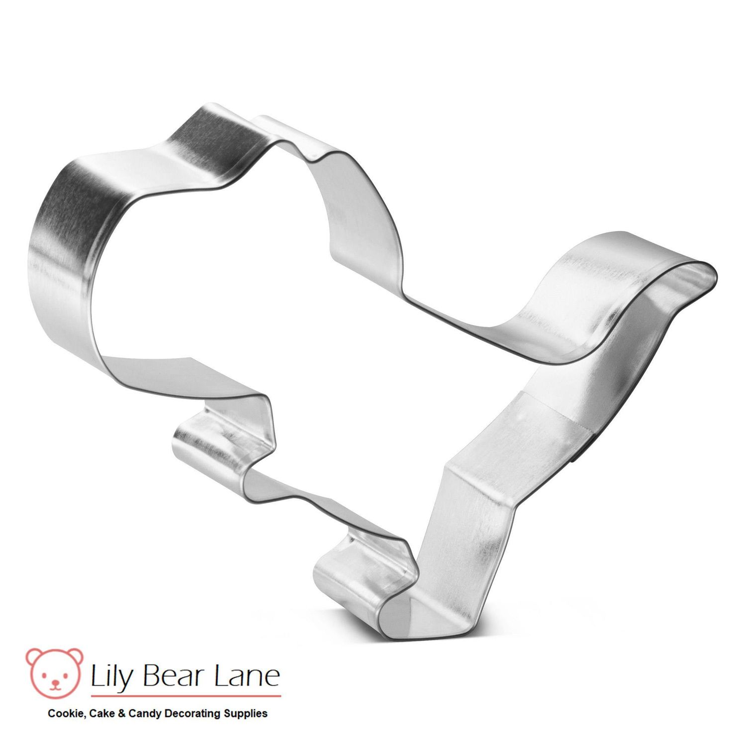 T-Rex Dinosaur Stainless Steel Cookie Cutter By Lily Bear Lane 4.75 in S1505