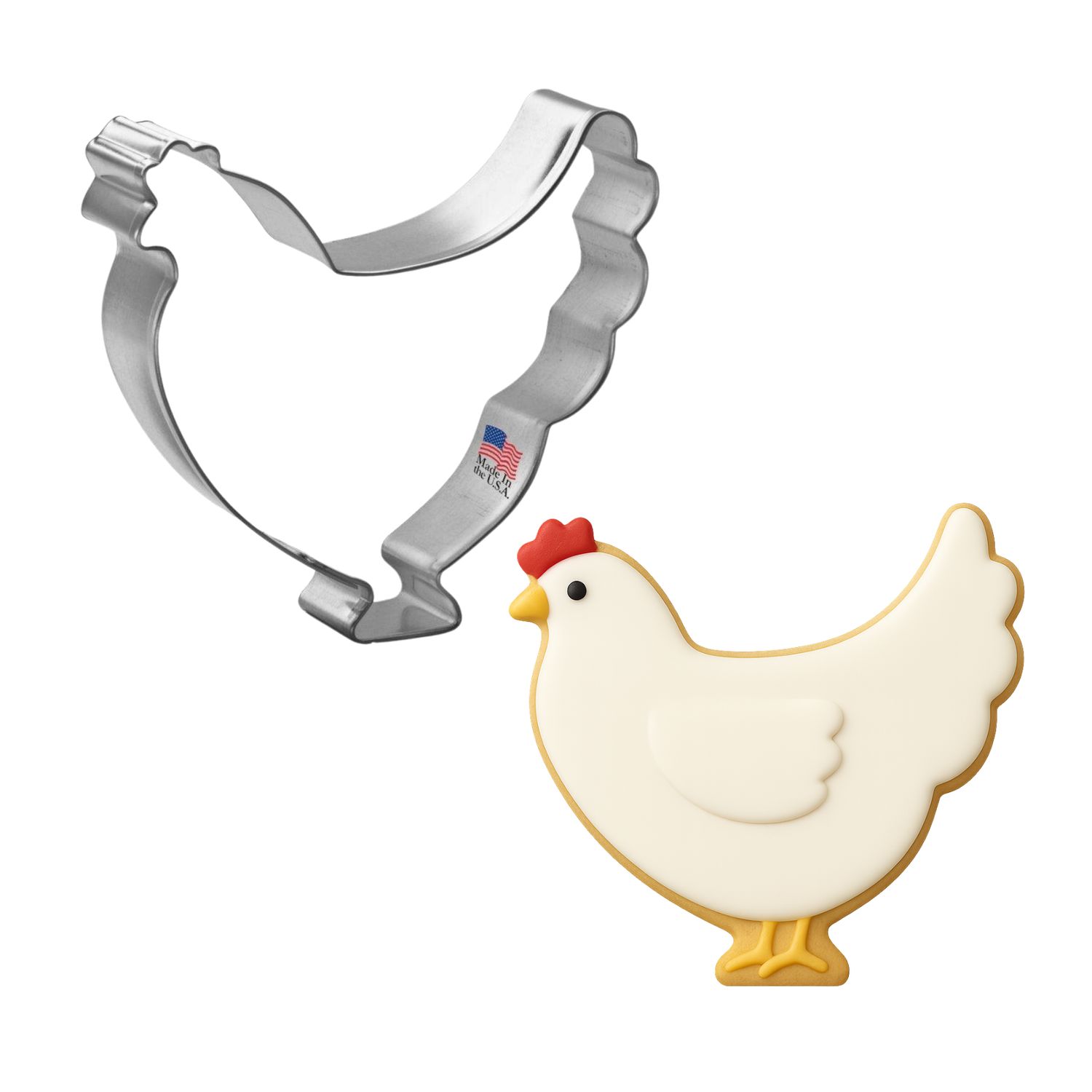 Chicken Stainless Steel Cookie Cutter 3.75 in S1186