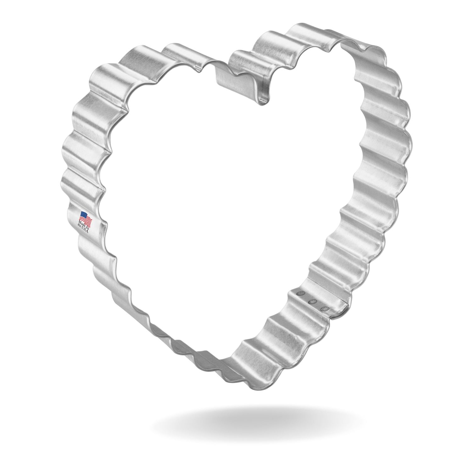 Heart Scalloped Stainless Steel Cookie Cutter 4 In. S1403