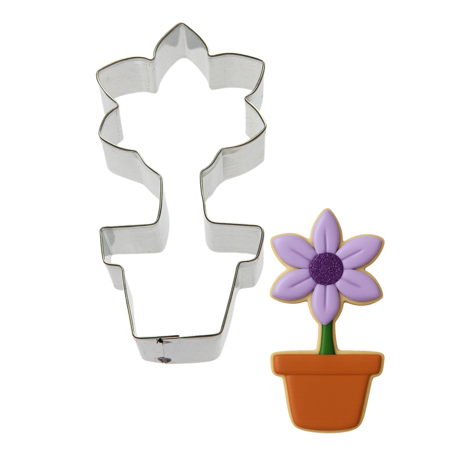 Potted Flower Stainless Steel Cookie Cutter 3.75 in S1145