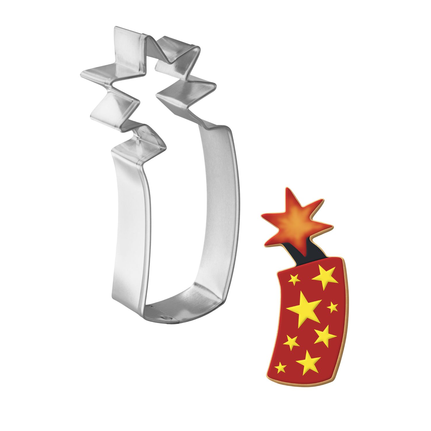 Firecracker Stainless Steel Cookie Cutter 4" S1271
