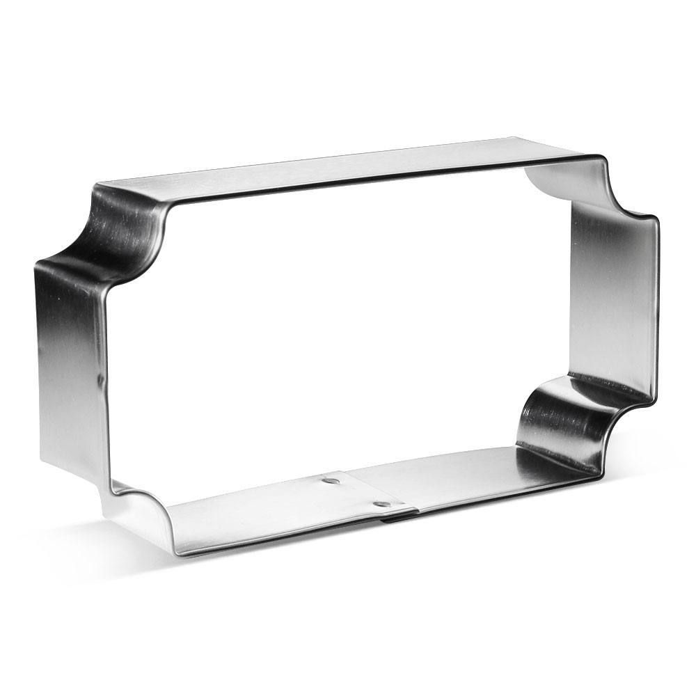 Ticket Plaque Stainless Steel Cookie Cutter 3.75 in S1567