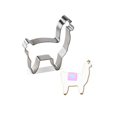 Alpaca Llama Stainless Steel Cookie Cutter 4 in S1592 Alpaca Llama Stainless Steel Cookie Cutter 4 in S1592