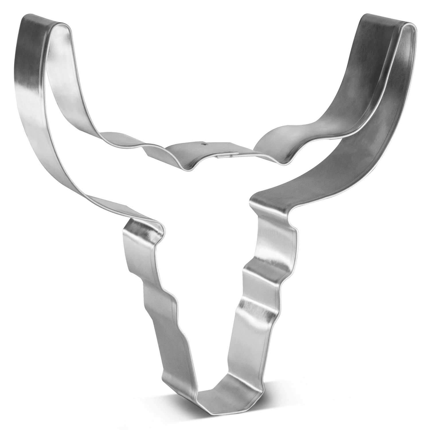 Bull Skull Longhorn Stainless Steel Cookie Cutter 4.75 in S1502