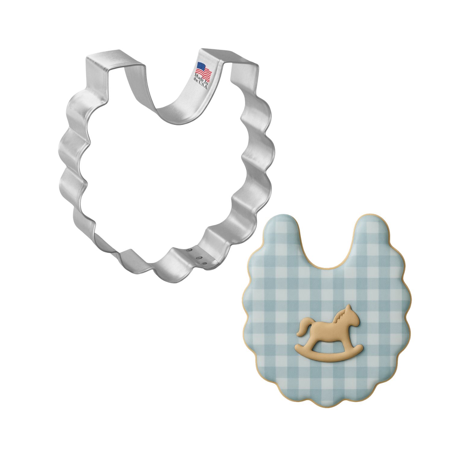 Baby Bib Stainless Steel Cookie Cutter 3.25" S1261