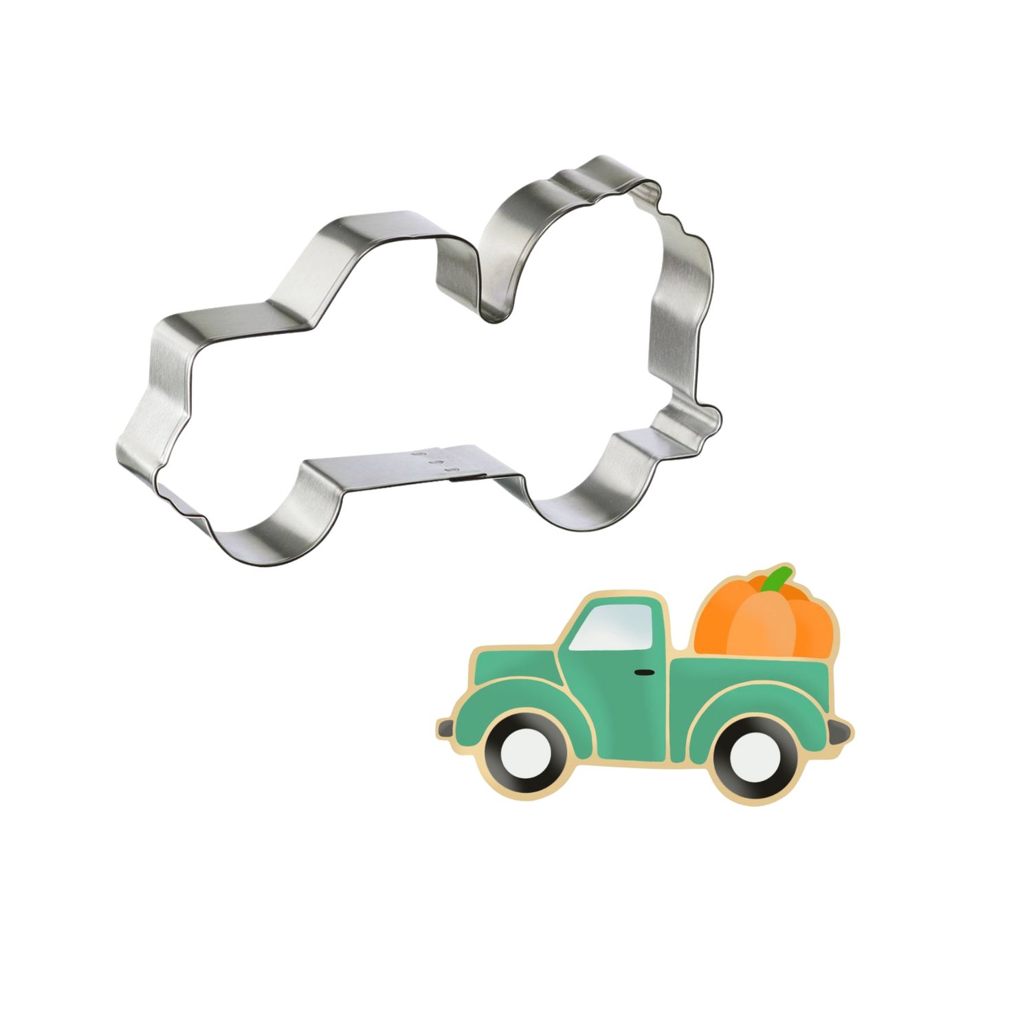 Truck With Pumpkin Stainless Steel Cookie Cutter 5 in S1584