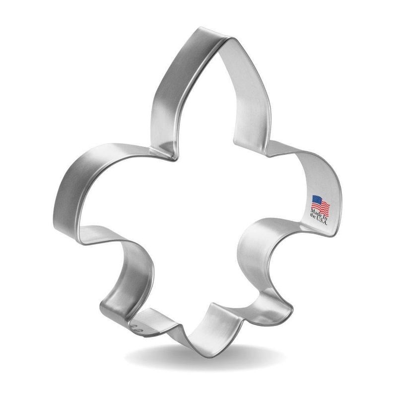 Fleur De Lis Stainless Steel Cookie Cutter 4 3/8 in S1190 Fleur De Lis Stainless Steel Cookie Cutter 4 3/8 in S1190