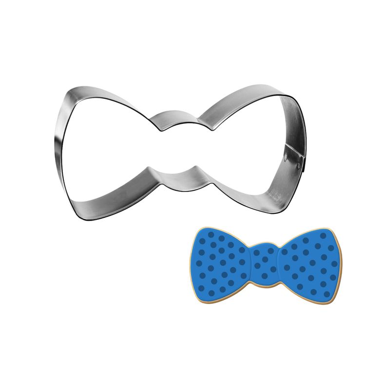 Bow Tie Stainless Steel Cookie Cutter 4 in S1575 Bow tie cookie cutter, Father’s Day baking tool