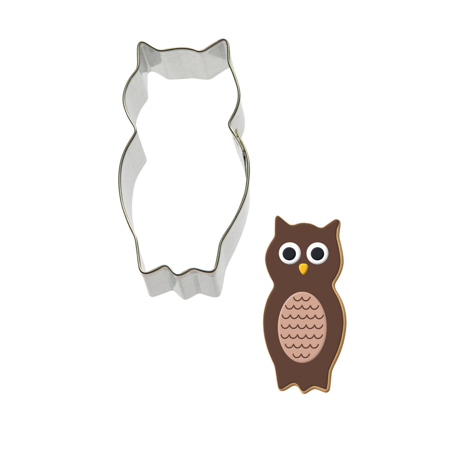Owl Stainless Steel Cookie Cutter 3 in S916