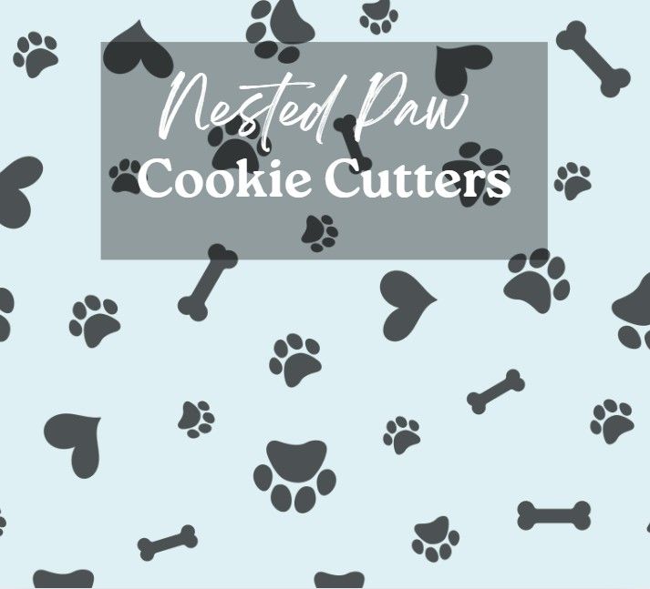 Paw Print 3 Pc Nested Set