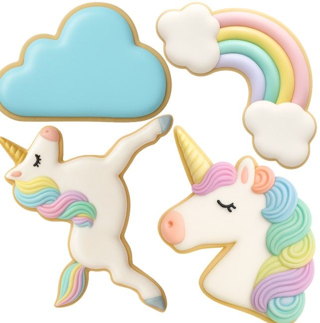 Unicorn Birthday Baby Shower Cookie Cutter 4 Pc Box Set Unicorn Birthday Baby Shower Cookie Cutter 4 Pc Box Set