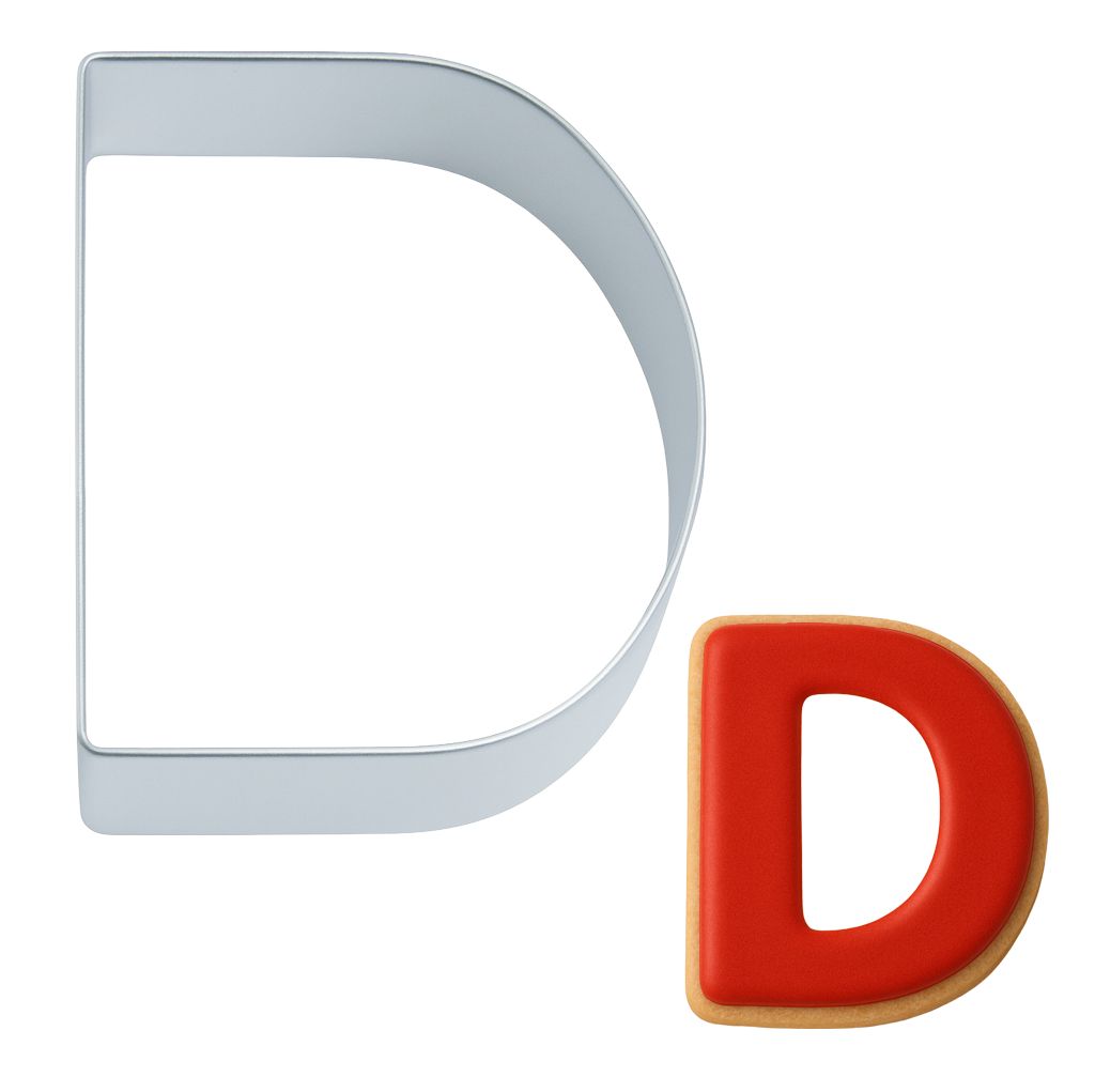 Letter D Stainless Steel Cookie Cutter 3 in S0104