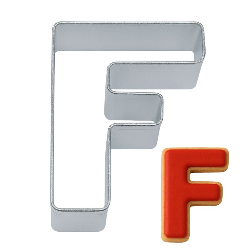 Letter F Tin Cookie Cutter 3 in B0106 Letter F Tin Cookie Cutter 3 in B0106