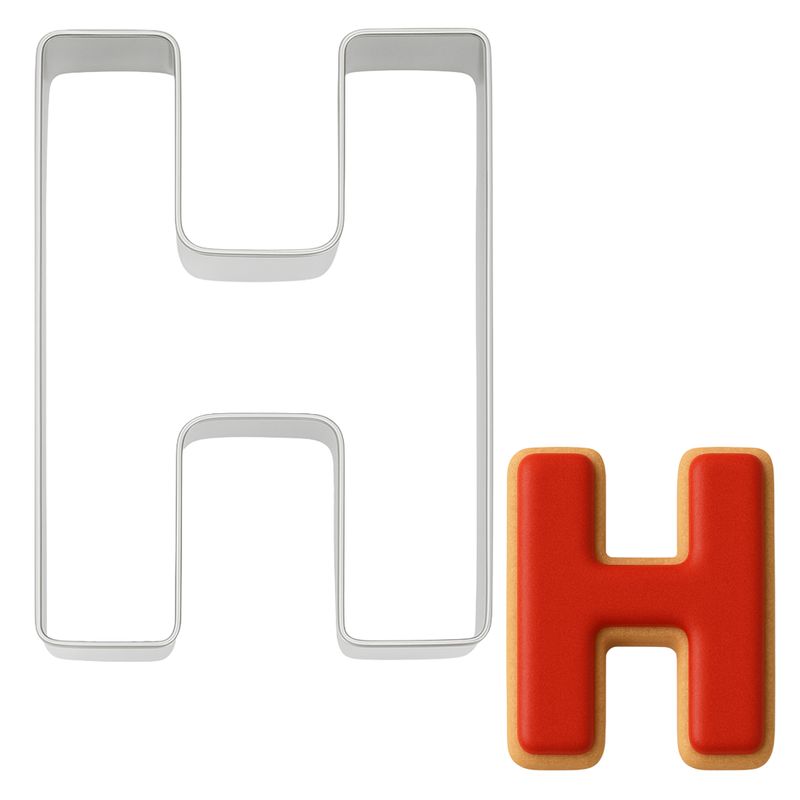 Letter H Tin Cookie Cutter 3 in B0108 Letter H Tin Cookie Cutter 3 in B0108