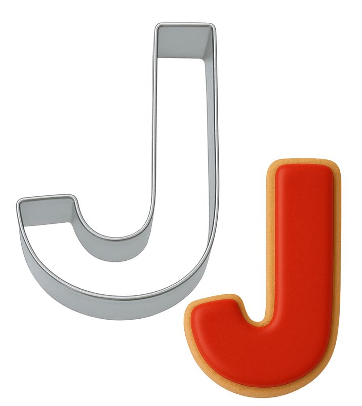 Letter J Tin Cookie Cutter 3 in B0110 Letter J Tin Cookie Cutter 3 in B0110