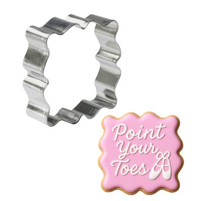 Fancy Square Plaque Cookie Cutter 3.75 in B1603