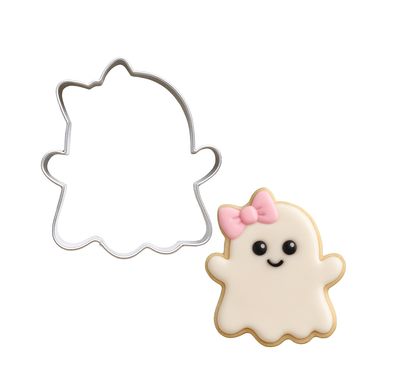 Ghost with Bow Cookie Cutter 3 in B2027
