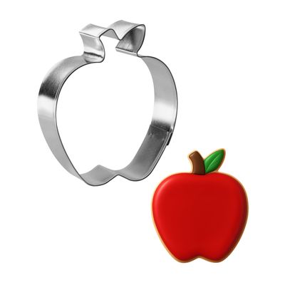 Apple with Leaf Cookie Cutter 3.25 in B1501
