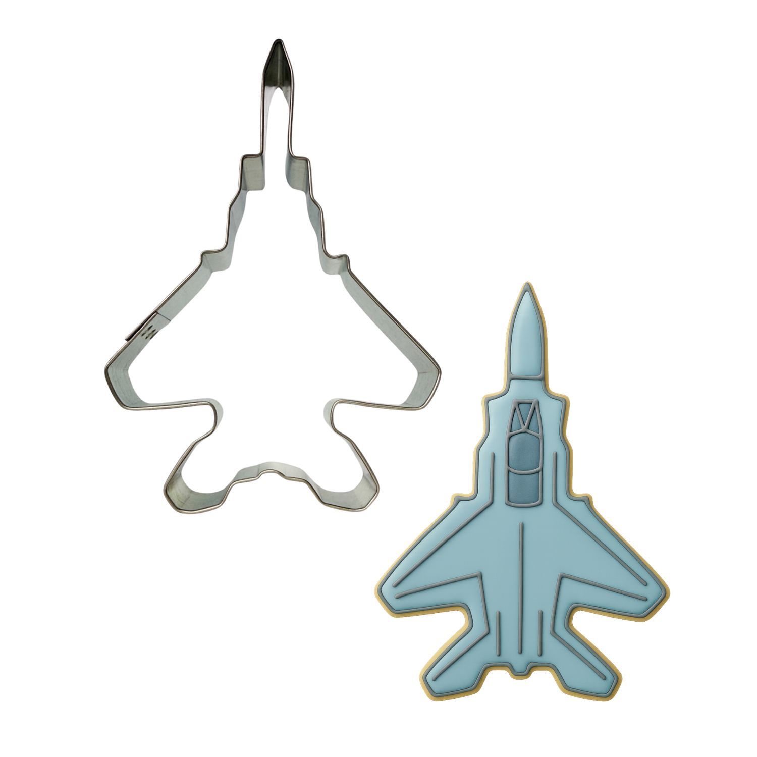 Fighter Jet Cookie Cutter 4.75 in B0842