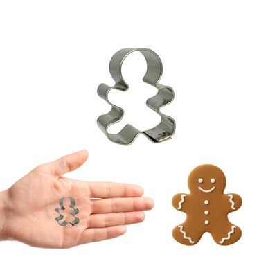 Mini Gingerbread Boy Cookie Cutter 1.5 in M2F