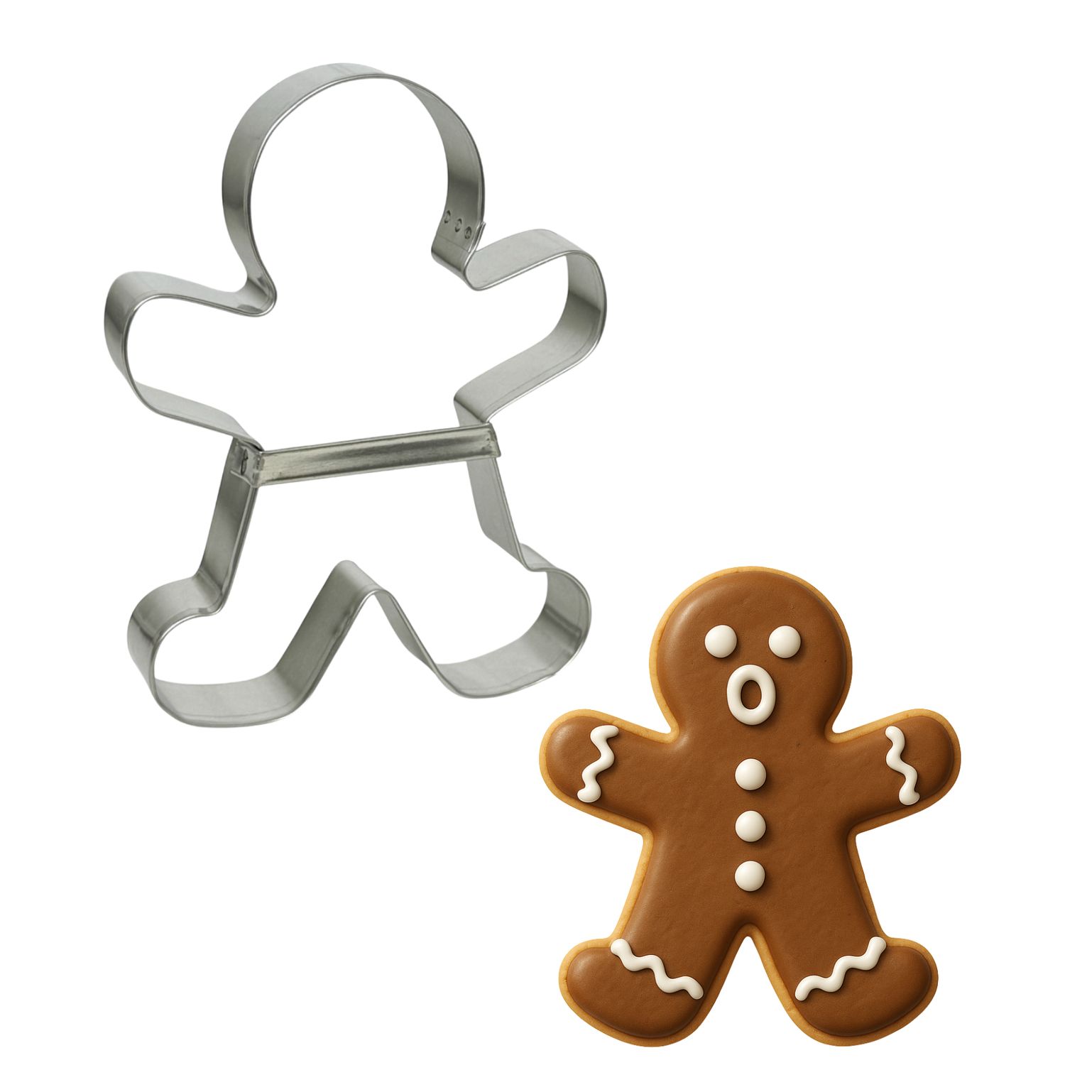 Gingerbread Man Cookie Cutter 5.75 in w/ Brace Gingerbread Man Cookie Cutter 5.75 in w/ Brace