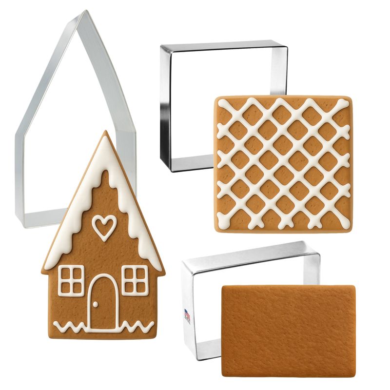 Gingerbread House Cookie Cutter 3 Pc Set B1101 Gingerbread House Cookie Cutter 3 Pc Set B1101