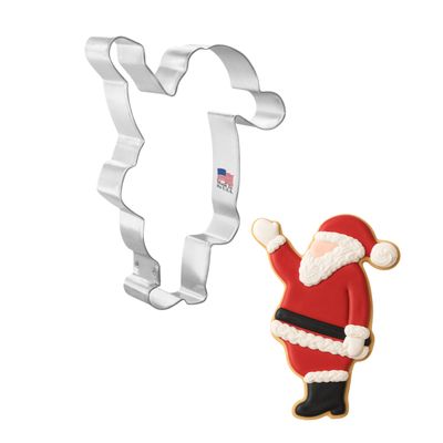 Waving Santa Cookie Cutter 4 in B1098 Waving Santa Cookie Cutter 4 in B1098