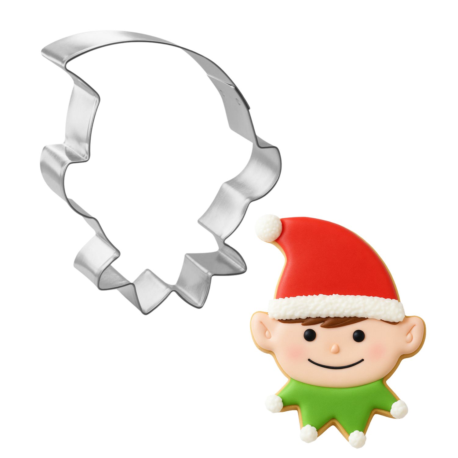 Elf Face Cookie Cutter 3.75 in B1509