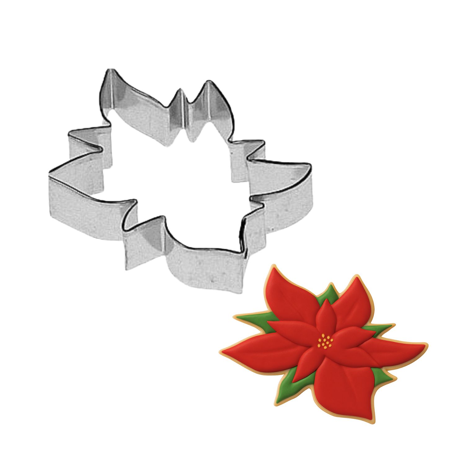 Poinsettia Cookie Cutter 3.5 in B1408