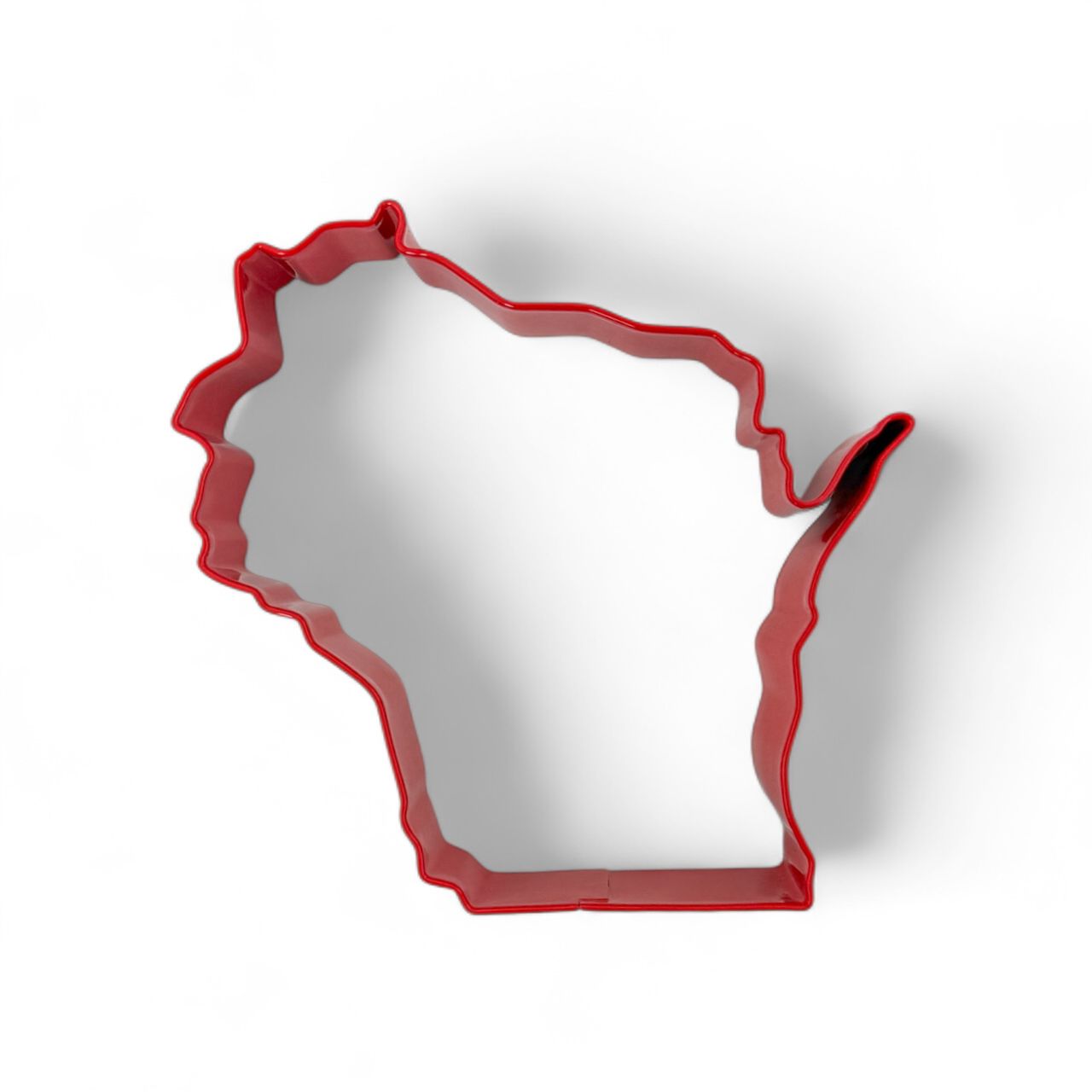 State Of Wisconsin Red Poly Resin Cookie Cutter 4 in