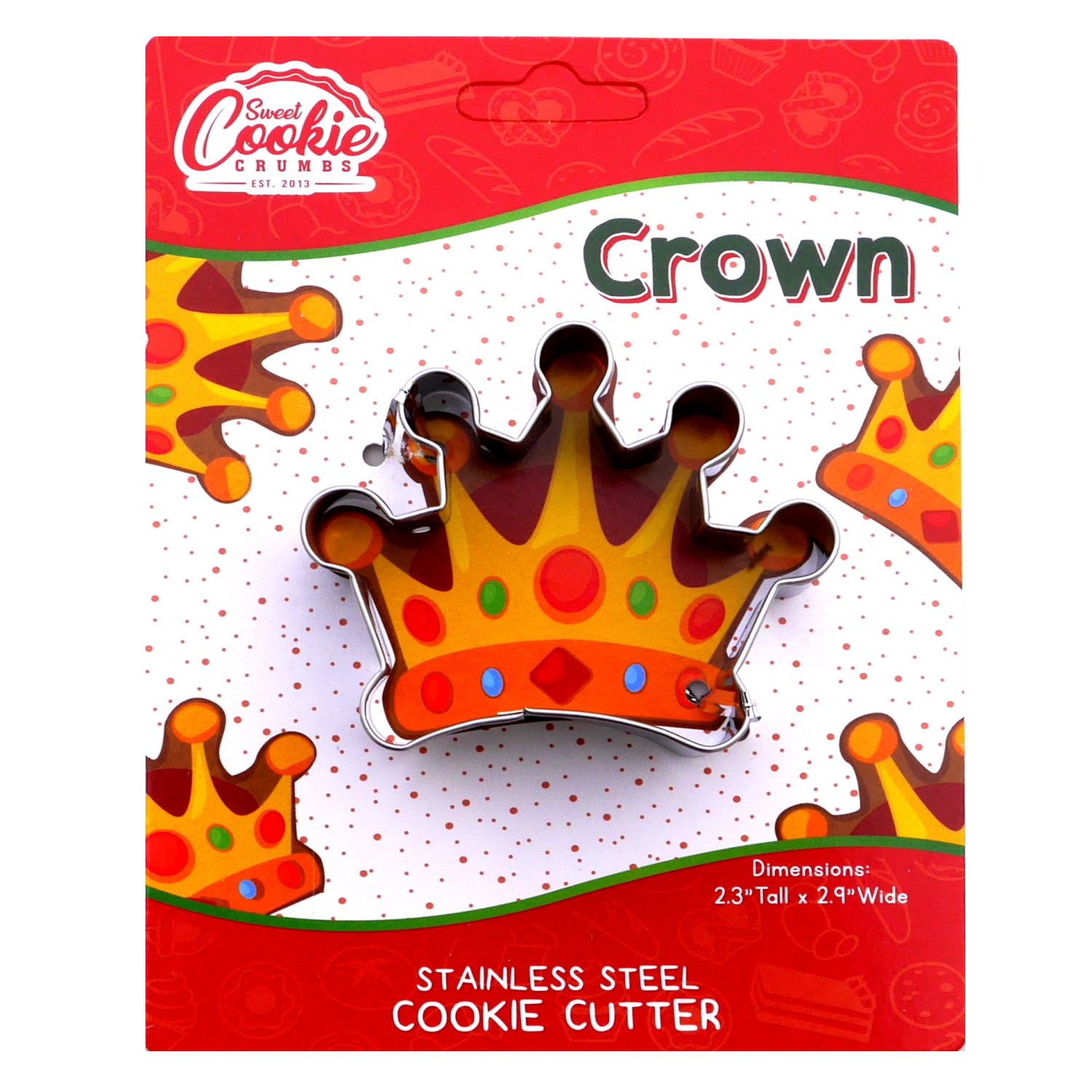Sweet Cookie Crumbs Crown Cookie Cutter