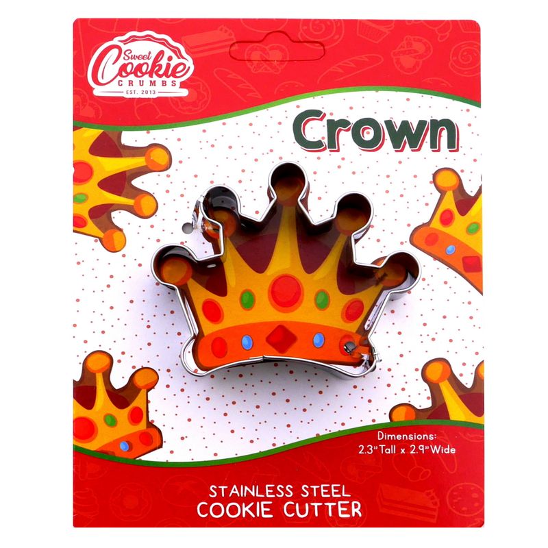 Sweet Cookie Crumbs Crown Cookie Cutter