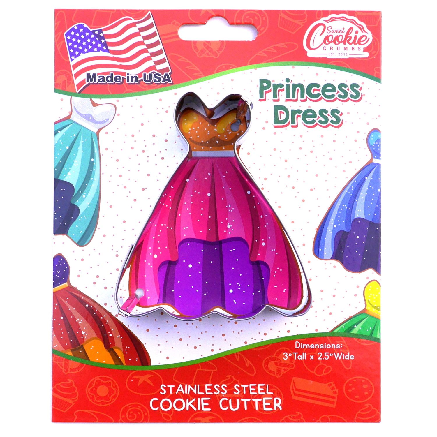 Sweet Cookie Crumbs Princess Dress Cookie Cutter
