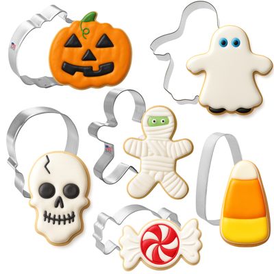 Trick Or Treat Cookie Cutter 6 Pc Set HS0432 - Foose Cookie Cutters - USA Tin Plate Steel
