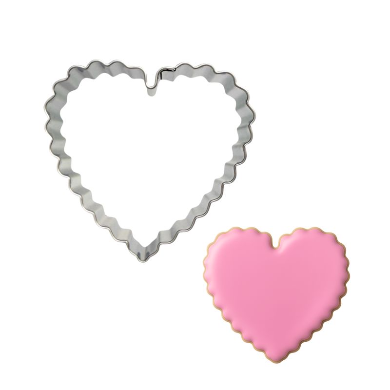 Heart Scalloped Cookie Cutter 2.5 In. B2043 Heart Scalloped Cookie Cutter 2.5 In. B2043