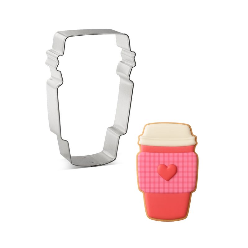 Latte Cup Cookie Cutter 4 in B1537 Latte Cup Cookie Cutter 4 in B1537