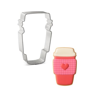 Latte Cup Cookie Cutter 4 in B1537 Latte Cup Cookie Cutter 4 in B1537