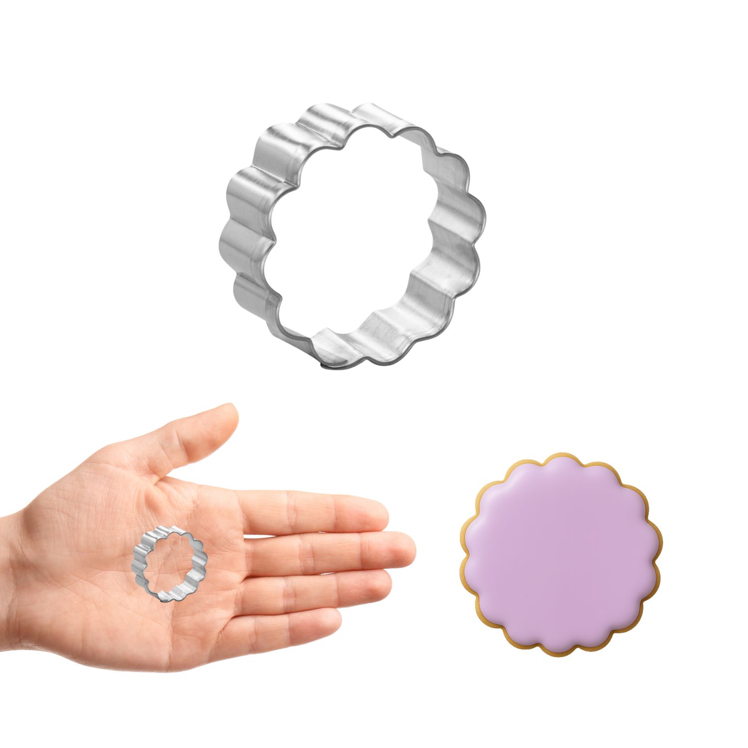 Mini Round Fluted Cookie Cutter 1.5 in M186