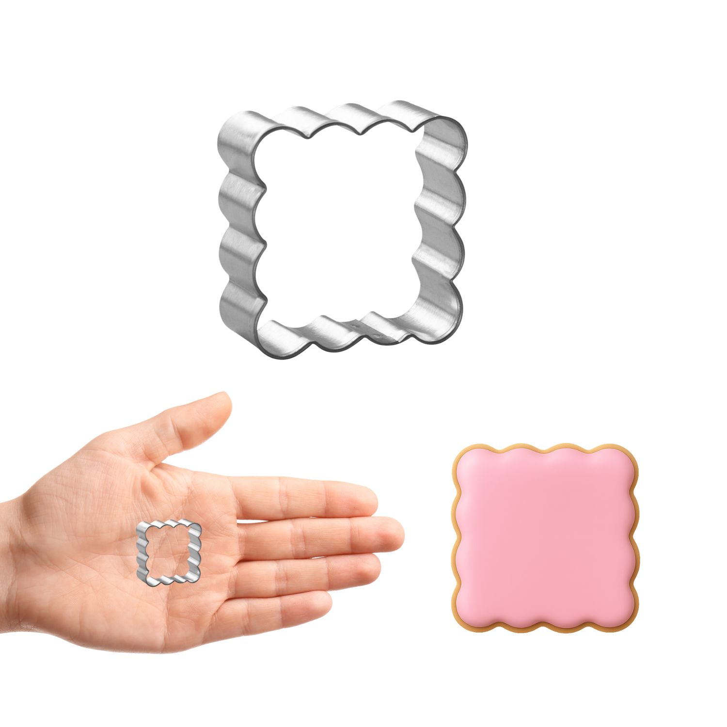 Mini Square Fluted Cookie Cutter 1.5 in M185