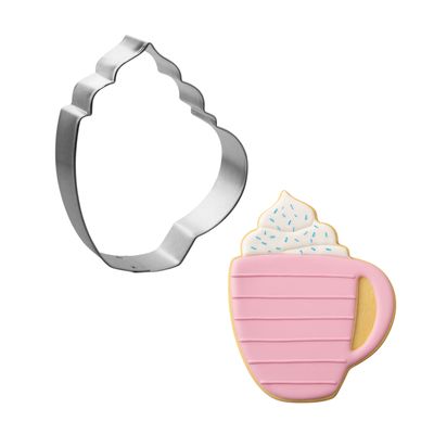 Coffee Mug Cookie Cutter 4 in B1607 Coffee Mug Cookie Cutter 4 in B1607
