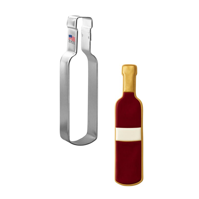 Wine Bottle Cookie Cutter 5 In. B1743 Wine Bottle Cookie Cutter 5 In. B1743